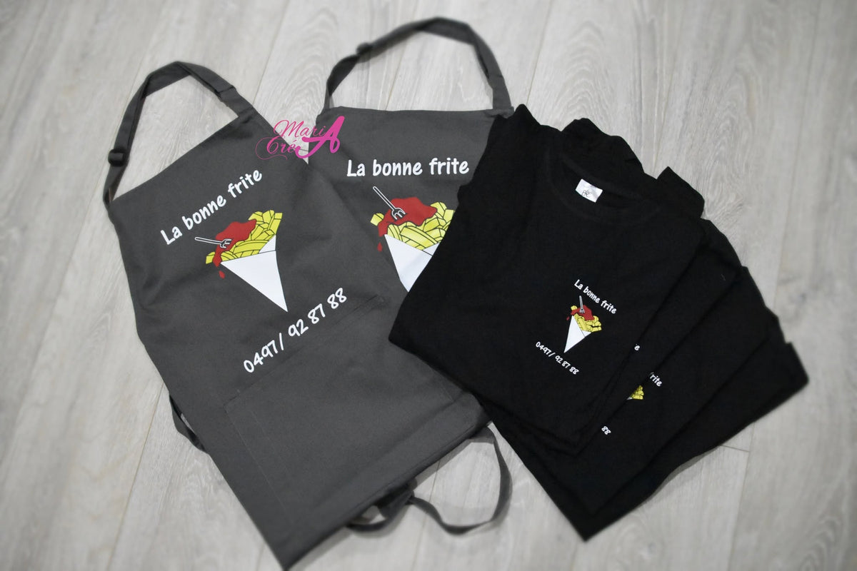 tabliers et polos personnalisés pour friterie