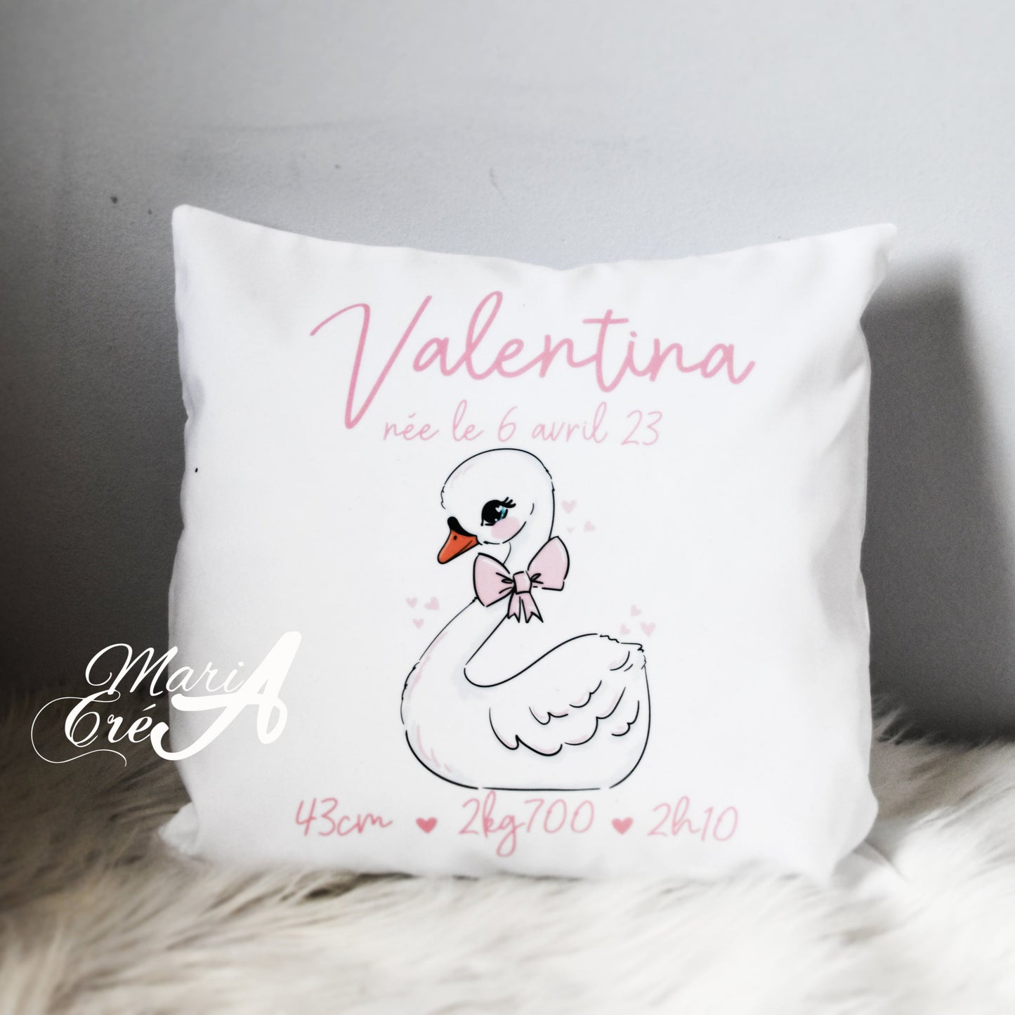 Coussin cygne