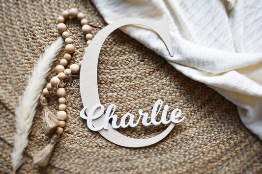 Lettrine en bois prénom et couleur