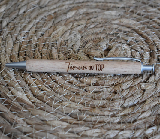 Stylo bille gravé "... au top"