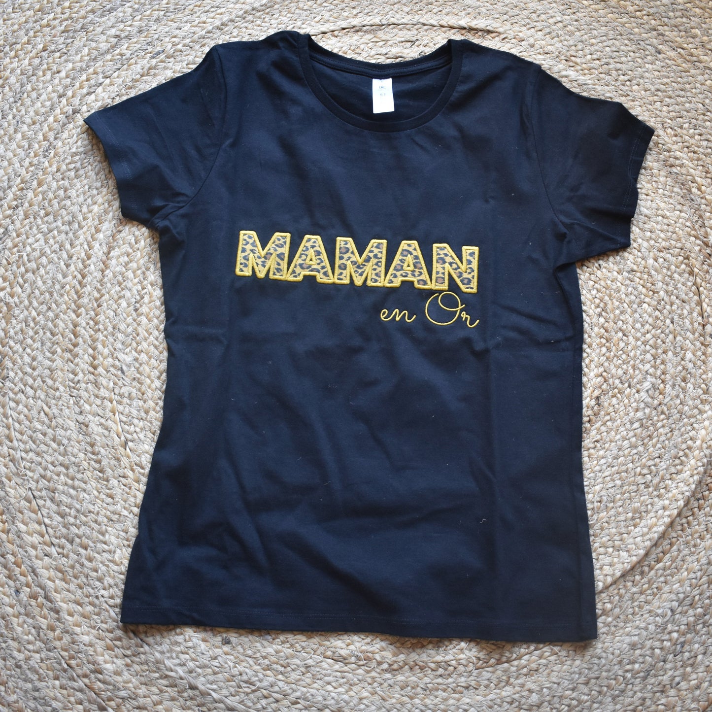 T-shirt  brodé - MAMAN en Or
