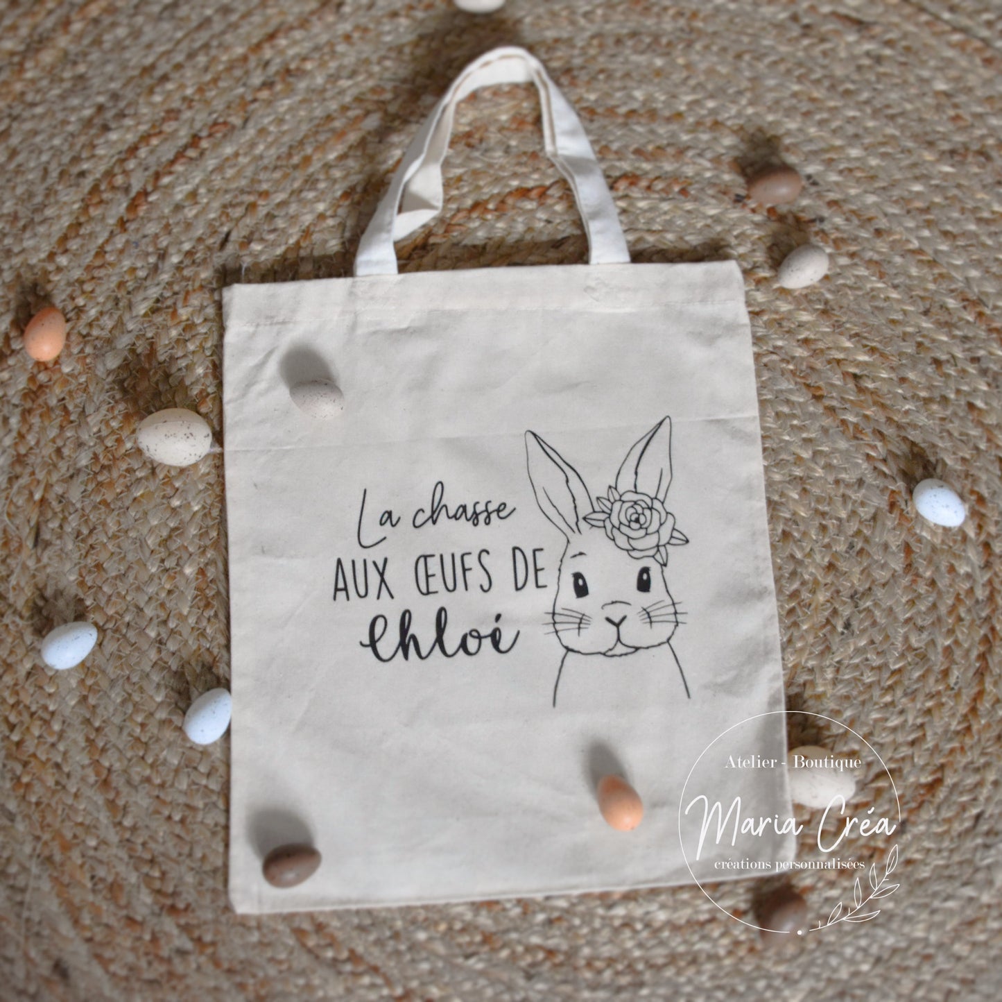 Tote bag Pâques lapin