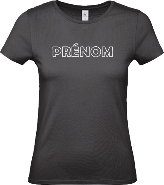 T-shirt femme avec prénom brodé
