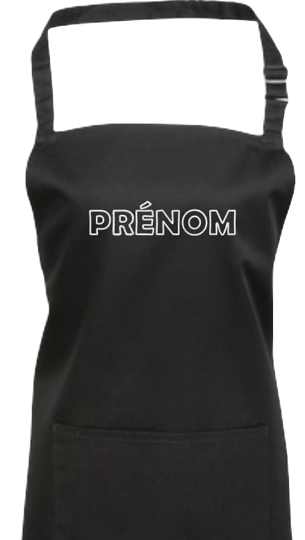 Tablier avec prénom brodé
