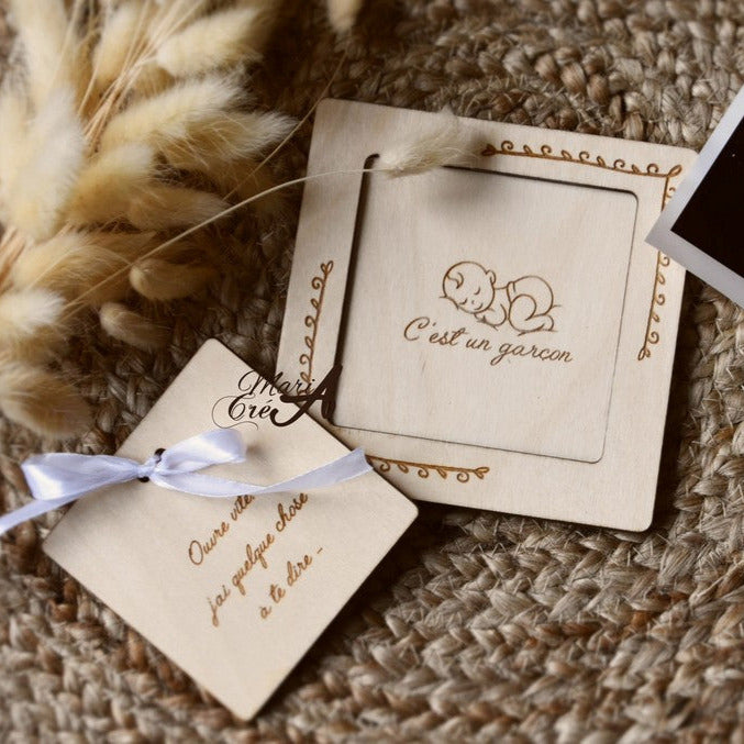 Plaquette puzzle annonce grossesse