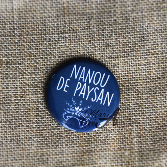 Badge carnaval - Paysanne - bleu