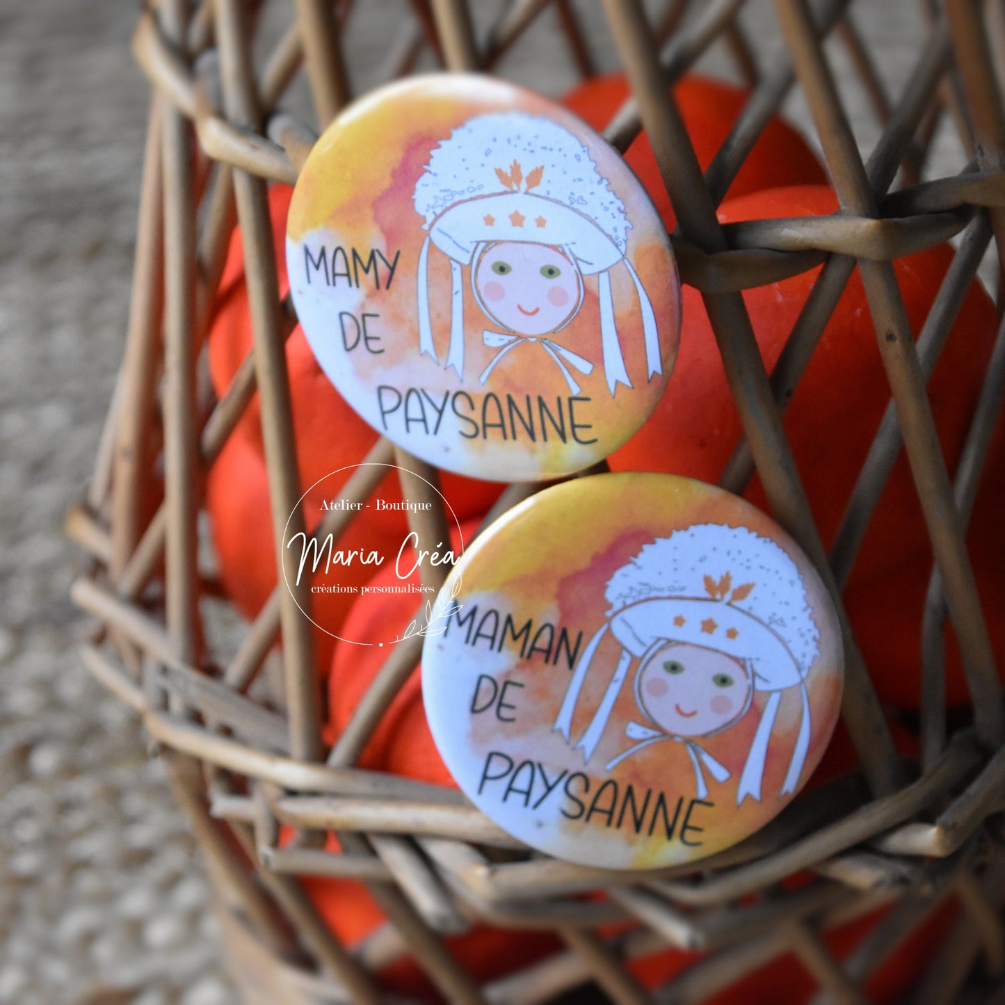 Badge carnaval - paysanne