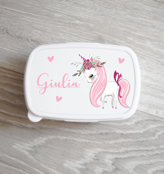 Boite à tartines - Licorne blanche