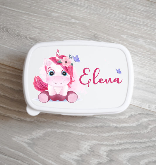 Boite à tartines - licorne papillon