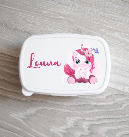 Boite à tartines - licorne papillon