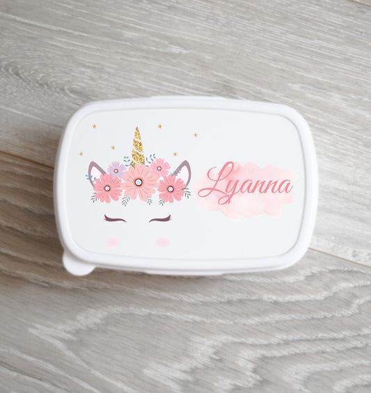 Boite à tartines - tête licorne