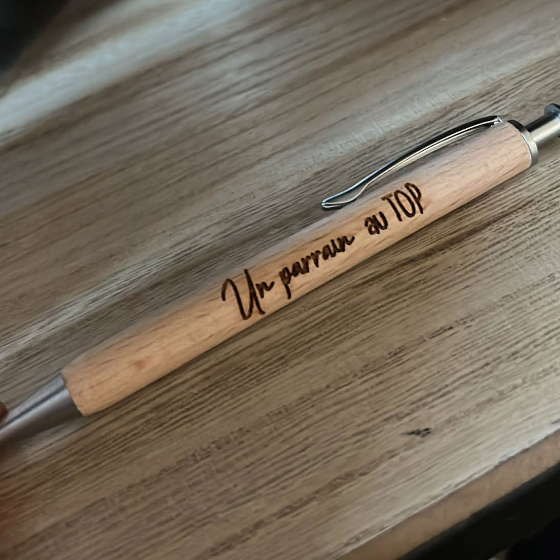 Stylo bille gravé "... au top"