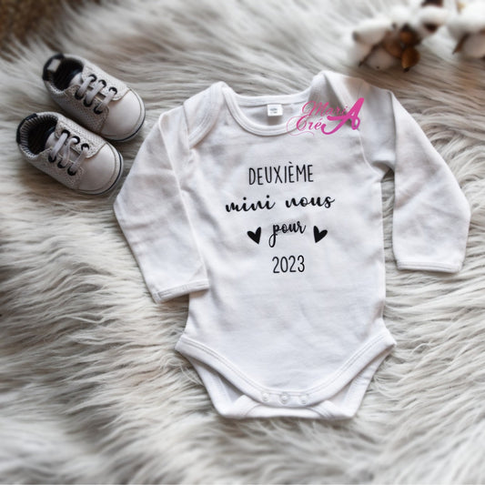 Body pour annoncer une deuxième grossesse