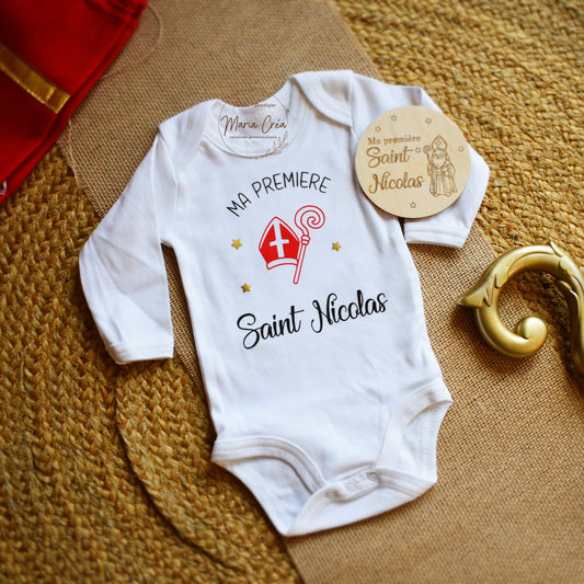 Body bébé " Ma première Saint Nicolas "