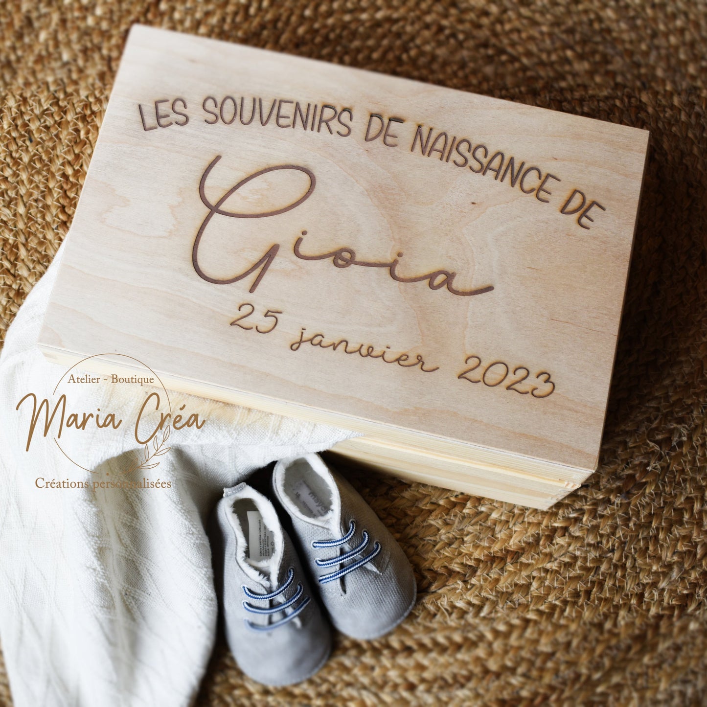 Boite à souvenirs - Prénom gravé