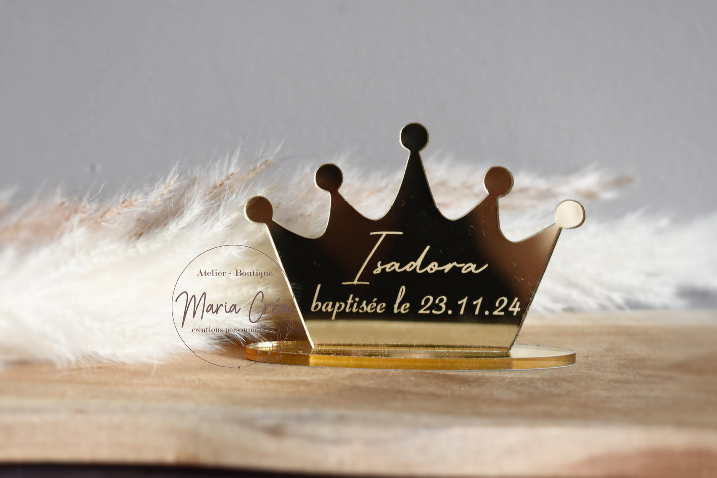Figurine souvenir couronne miroir
