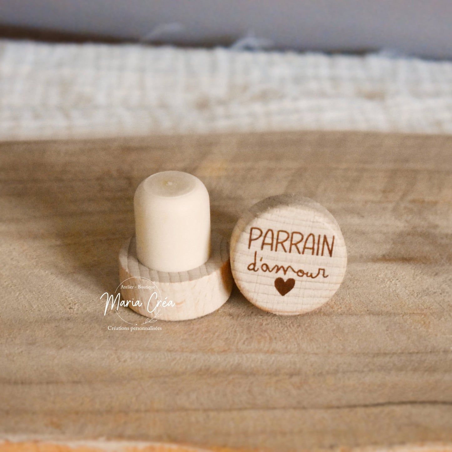 Bouchon de bouteille de vin "... d'amour"