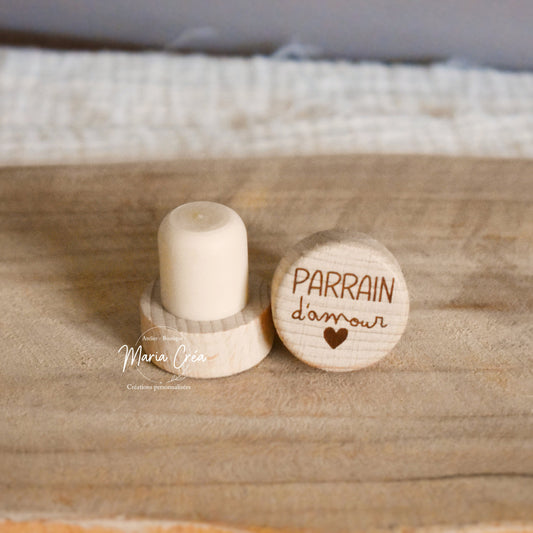Bouchon de bouteille de vin "... d'amour"