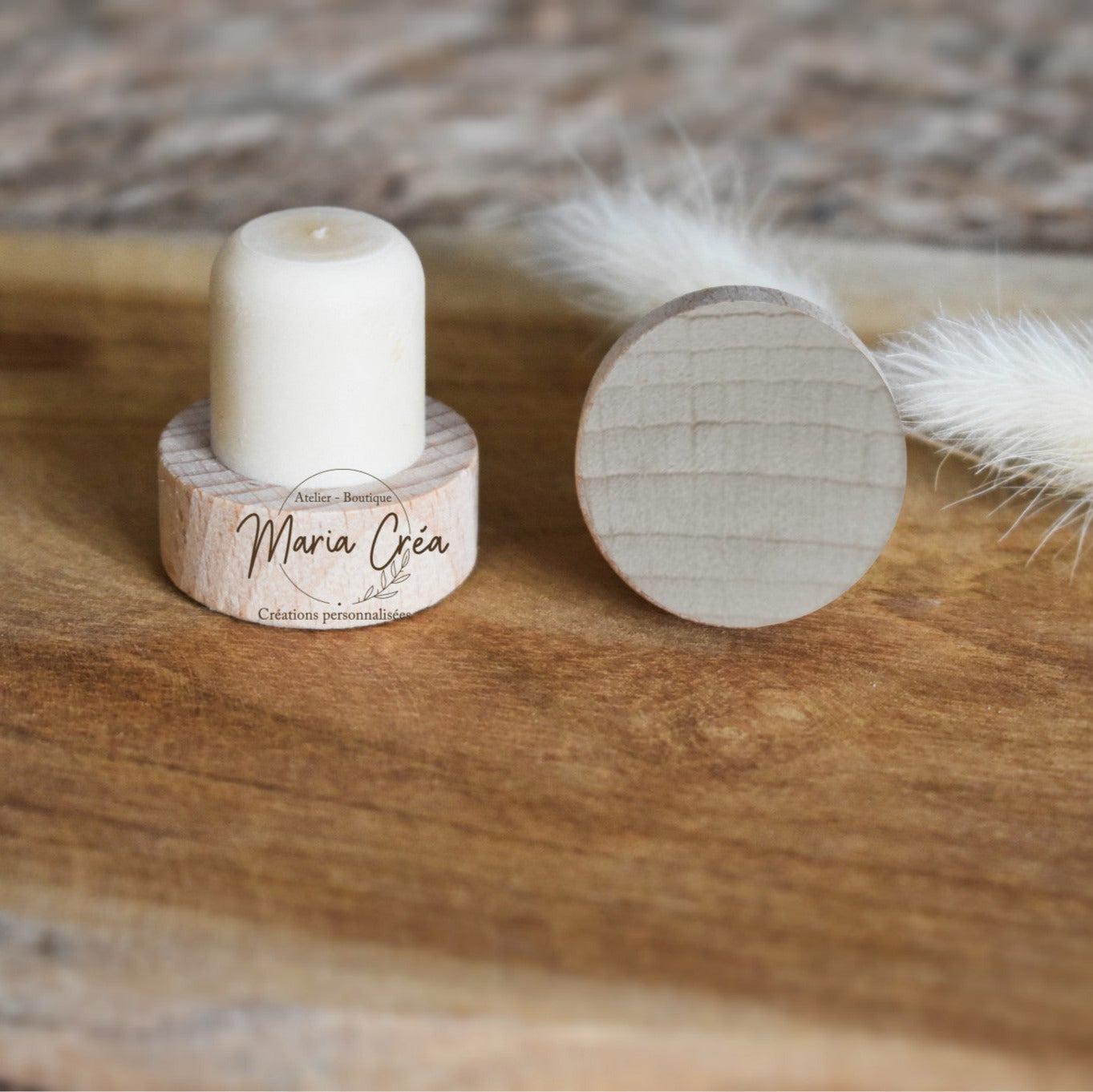 Bouchon de vin en bois à personnaliser