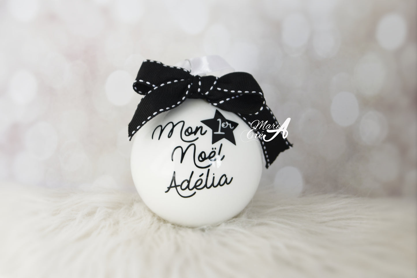 Boule de Noël "Mon premier Noël" - Etoile