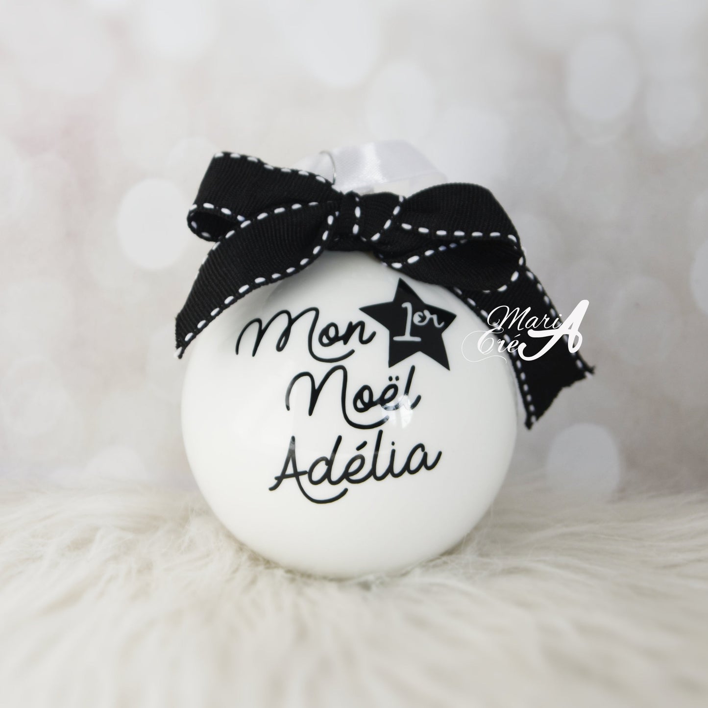 Boule de Noël "Mon premier Noël" - Etoile