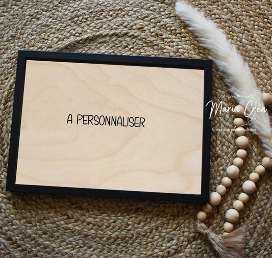 Cadre plaque en bois à personnaliser