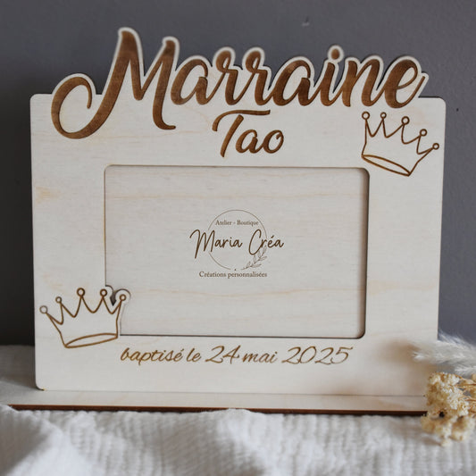 Cadre en bois - thème couronne