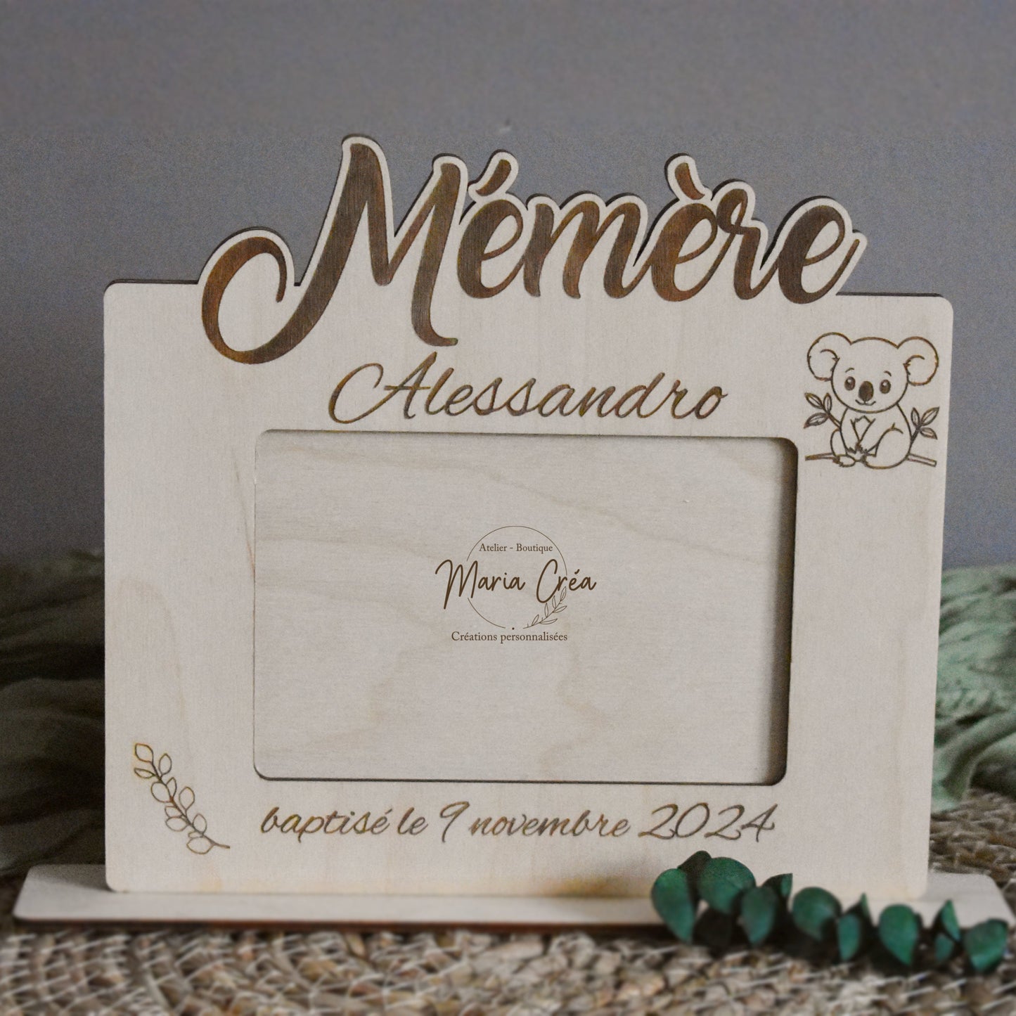 Cadre en bois - thème koala