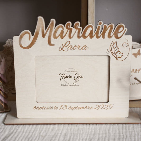 Cadre en bois - thème papillon