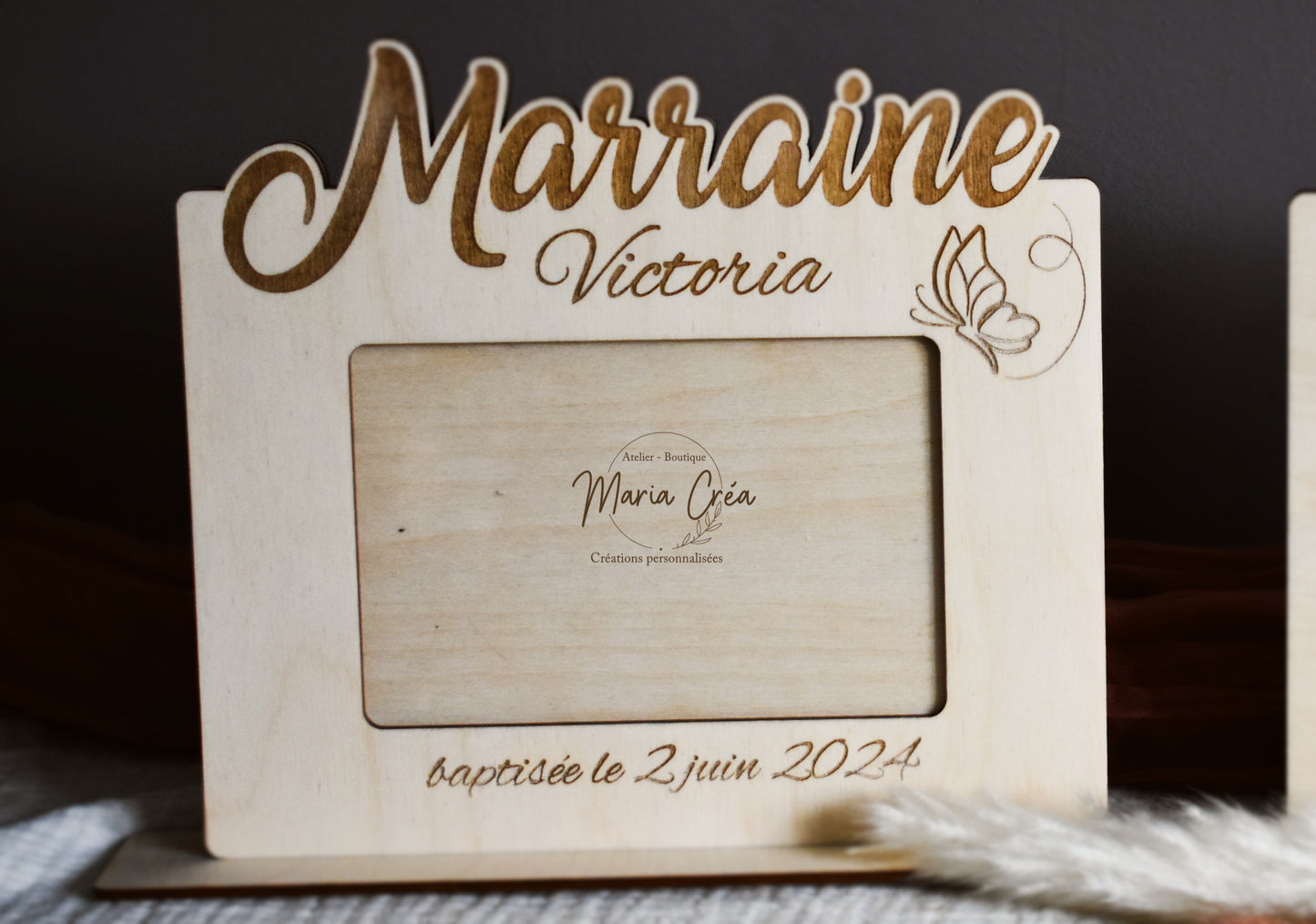 Cadre en bois - thème papillon