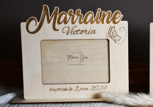 Cadre en bois - thème papillon