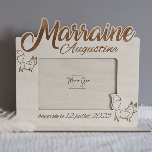 Cadre en bois - thème renard