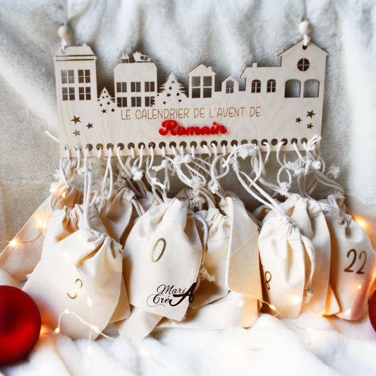 Calendrier de l'avent "Village de Noël"