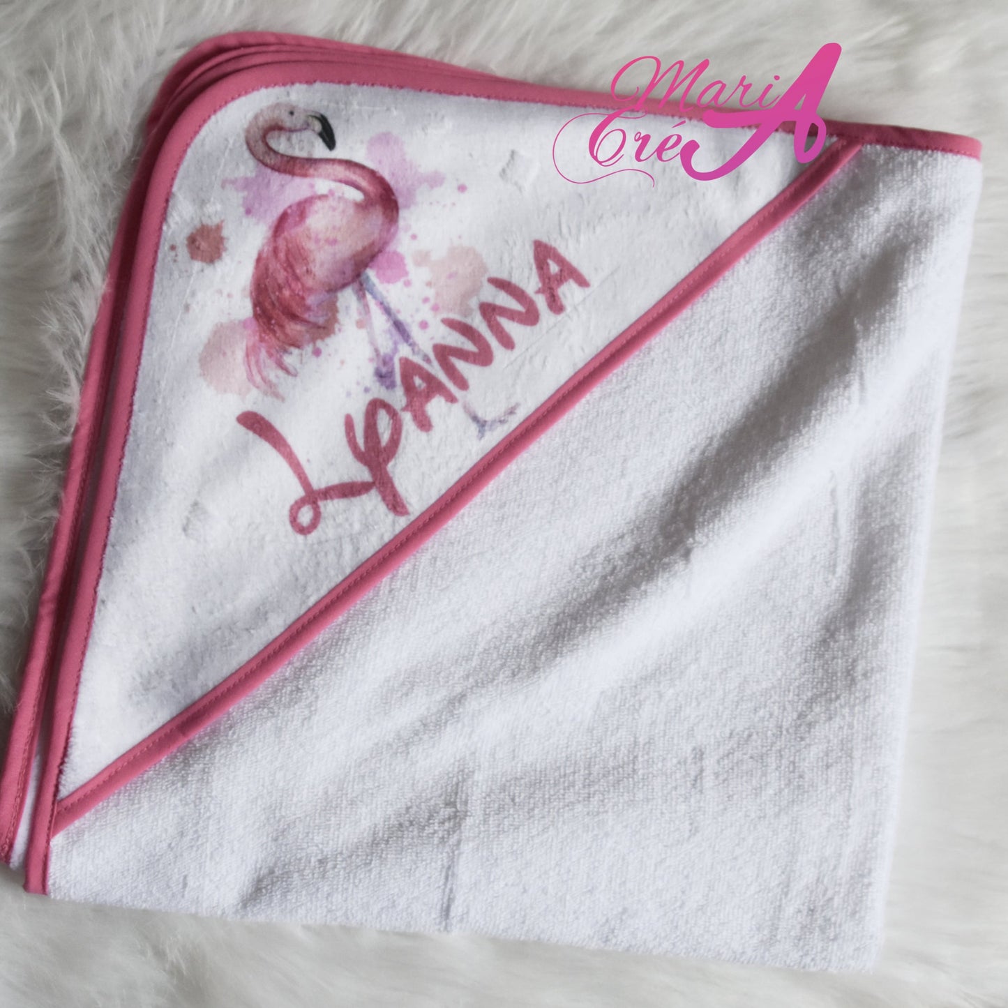 Cape de bain - flamand rose