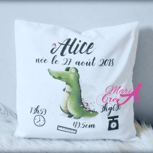 Coussin crocodile