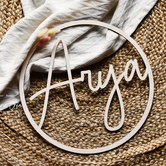 Couronne en bois prénom