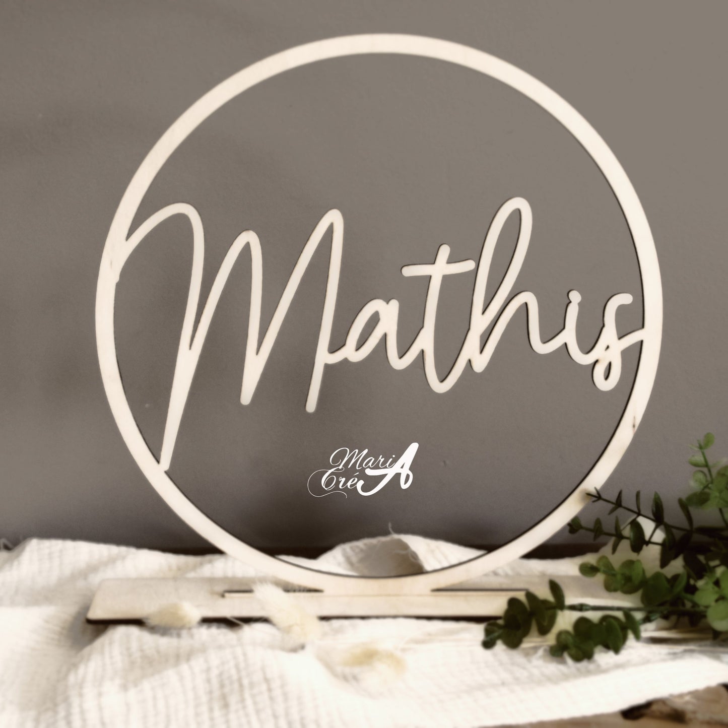 Couronne en bois prénom