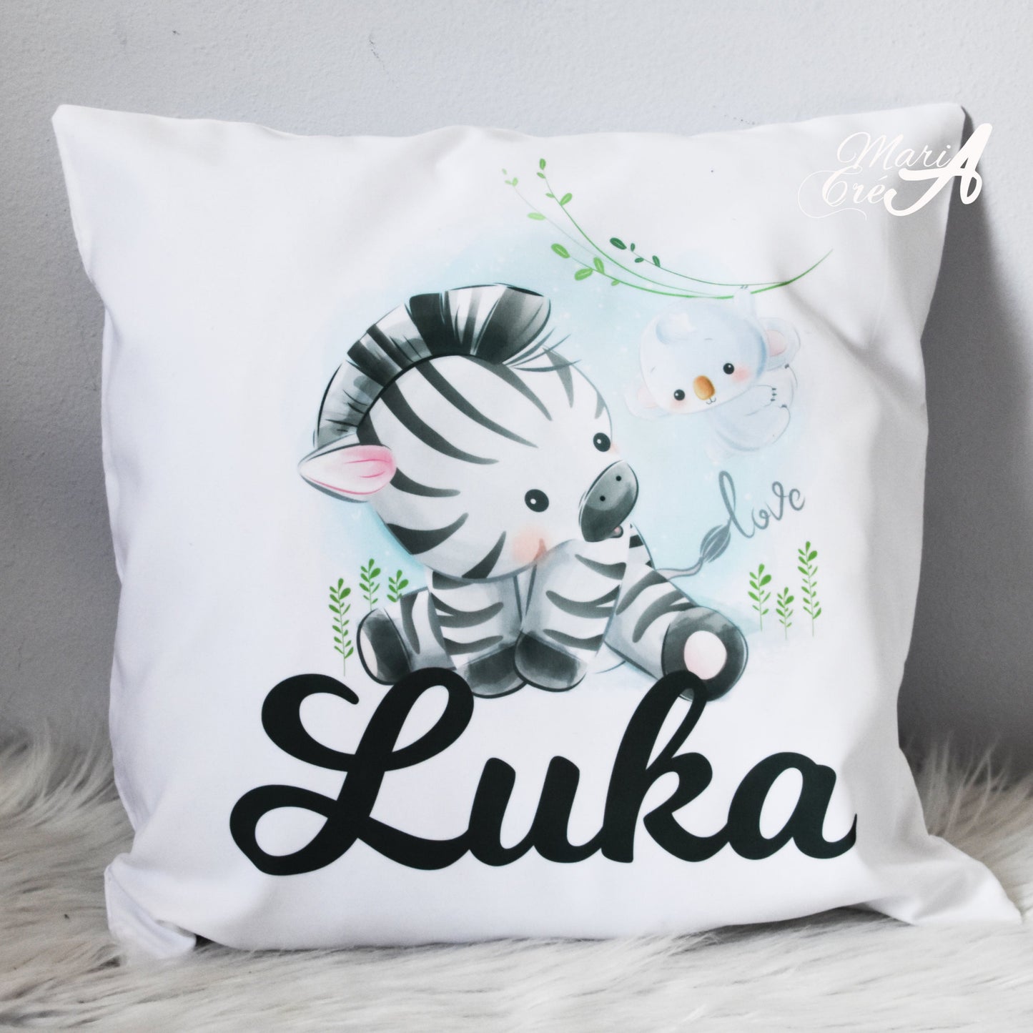 Coussin zèbre et koala