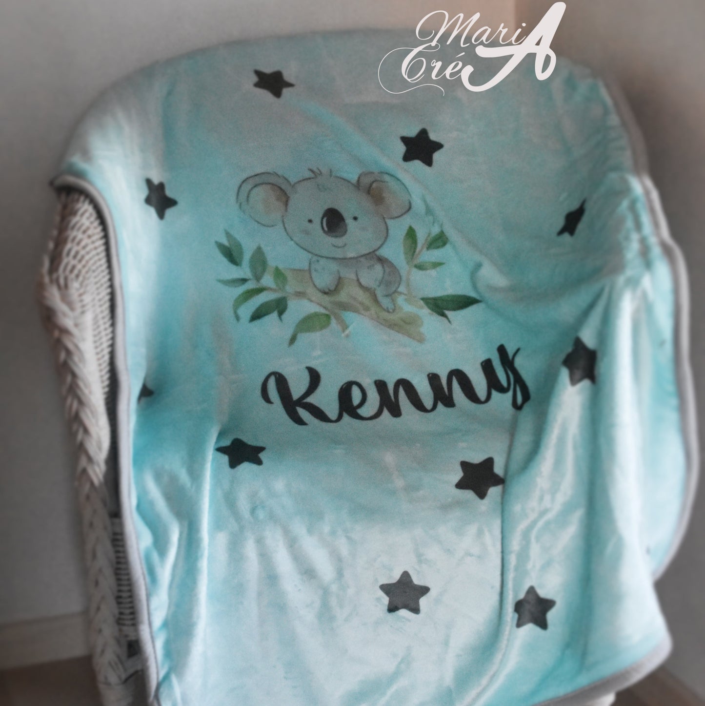 Couverture koala feuilles