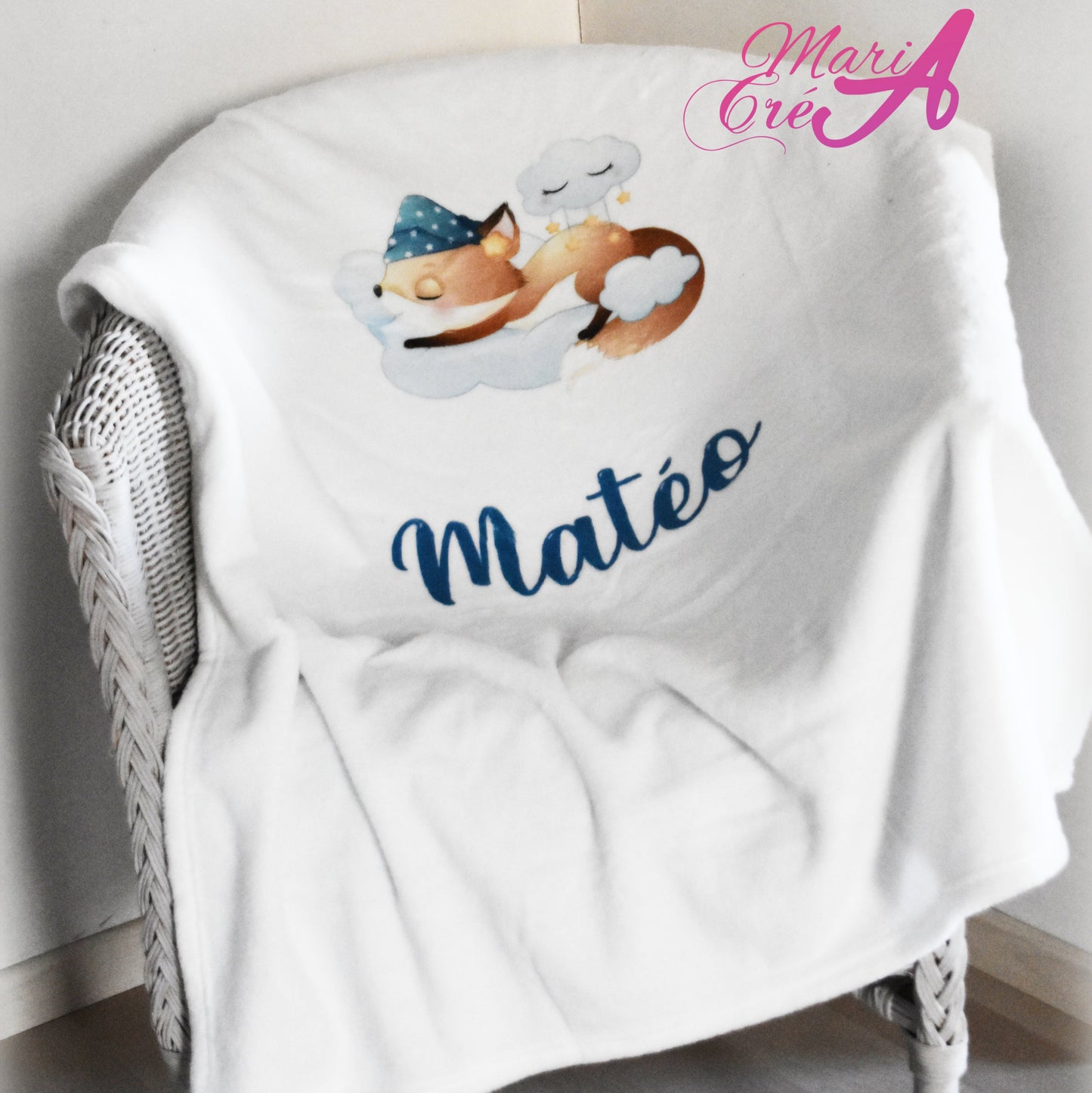 Couverture renard nuage