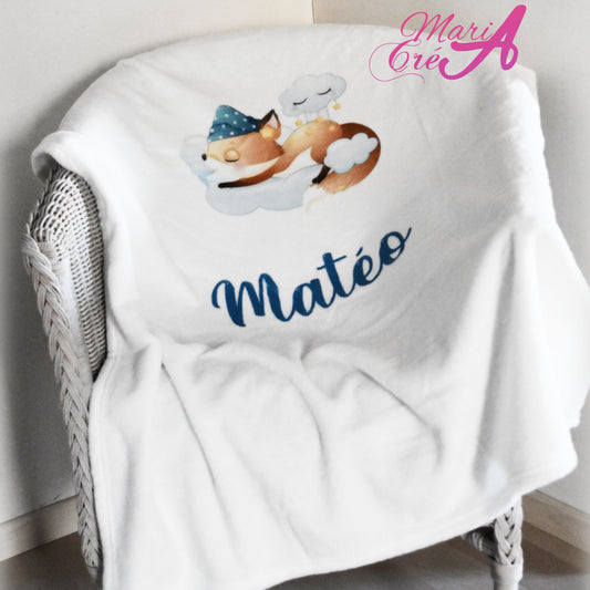 Couverture renard nuage