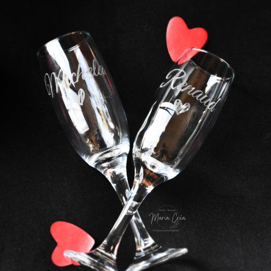 Duo de verres gravés à personnaliser