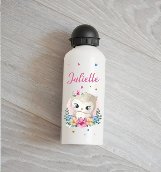 Gourde métal - Chouette