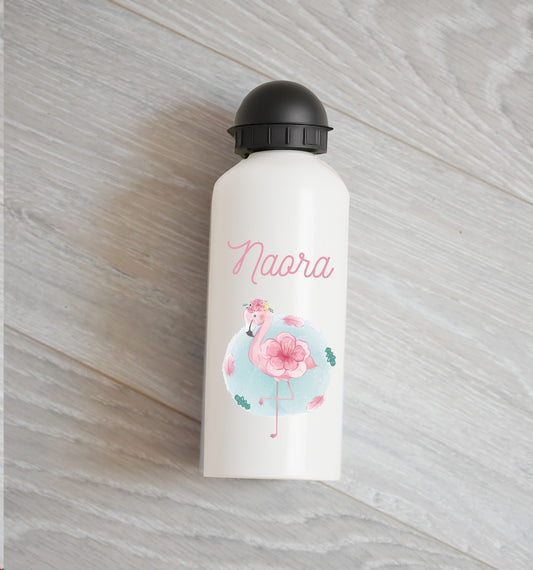 Gourde métal - Flamant rose