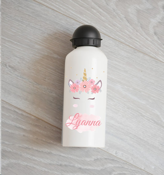 Gourde métal - Tête licorne