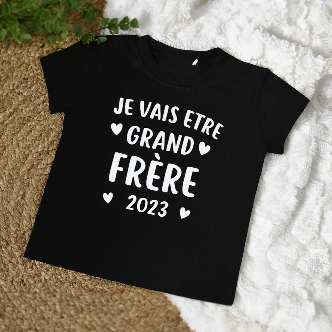 T-shirt enfant "Je vais être grand frère / grande soeur"