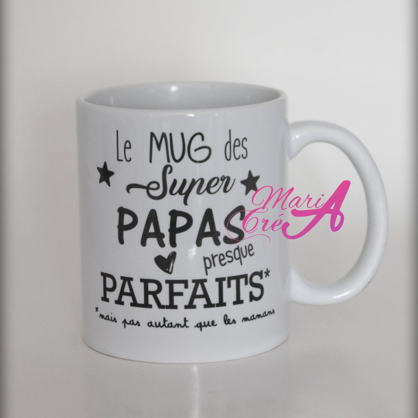 Mug "Le mug des super papas presque parfaits"
