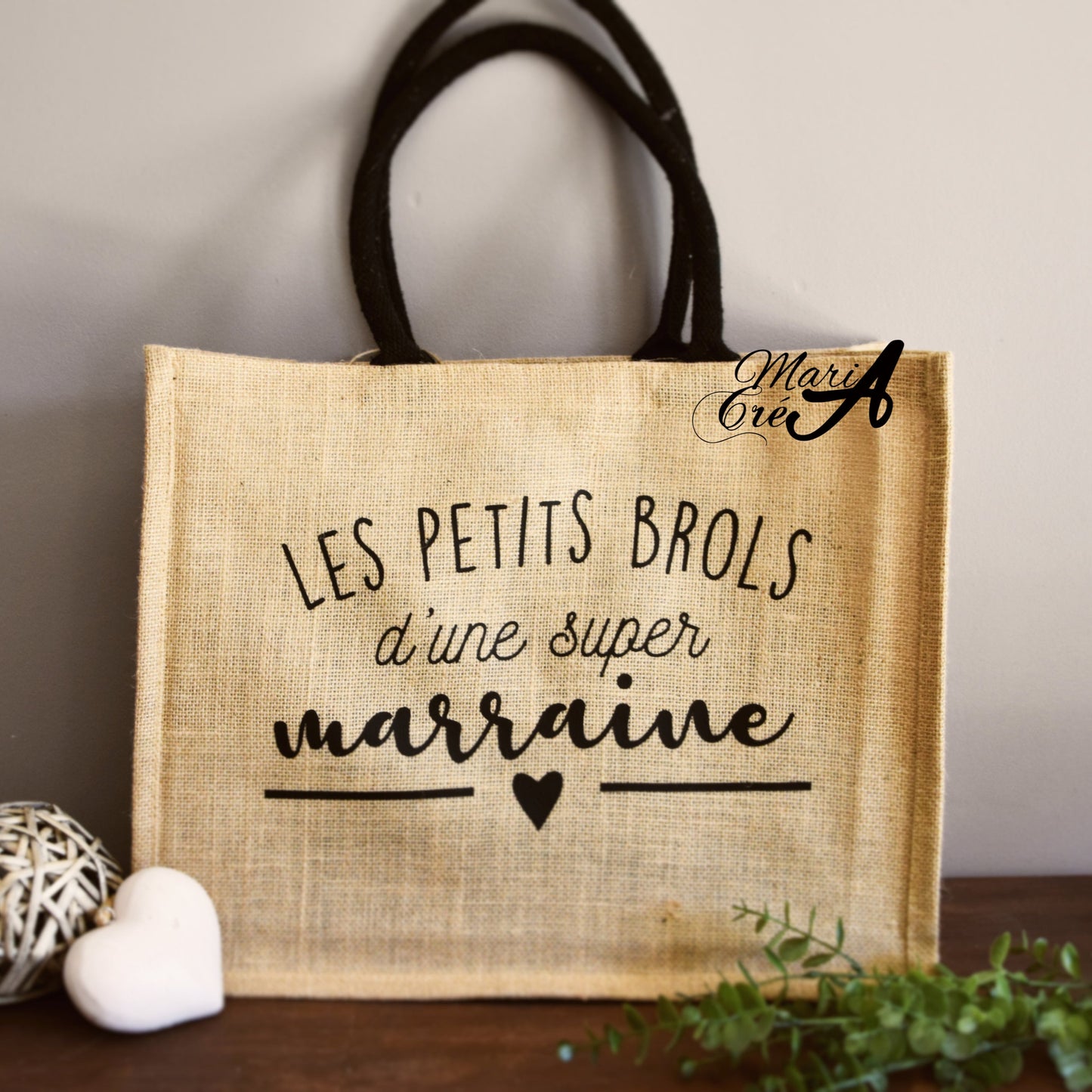 Sac en toile de jute "Les petits brols d'une super ..."
