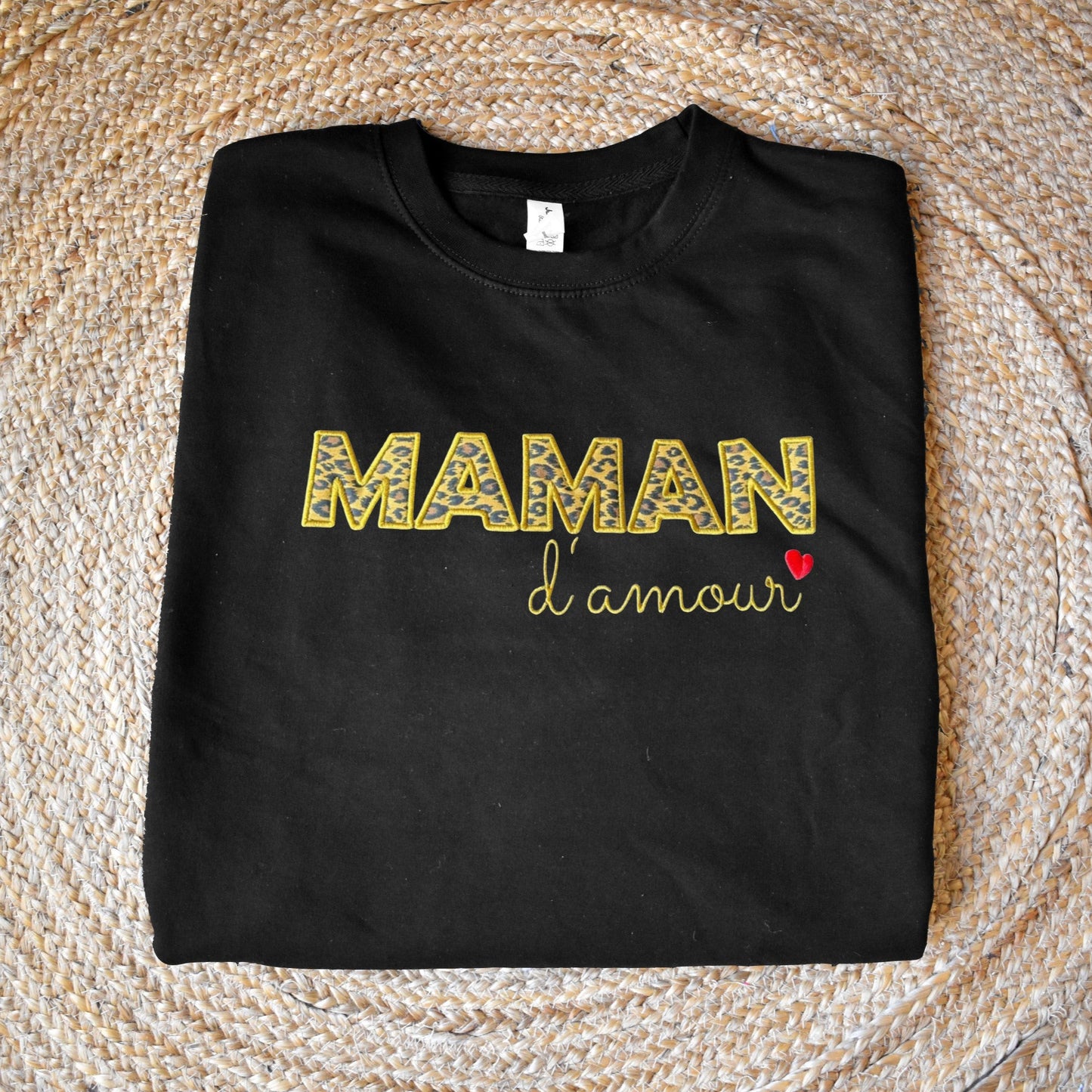 T-shirt  brodé - MAMAN d'amour