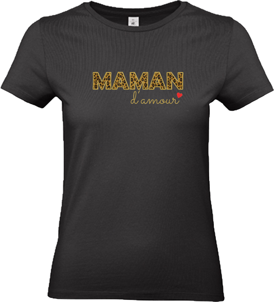 T-shirt  brodé - MAMAN d'amour